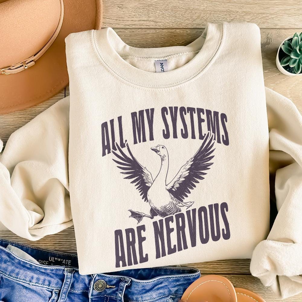 All Of My Systems Are Nervous PNG, Funny Anxiety Humor - 300 DPI Design