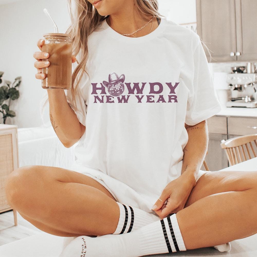 Howdy New Year Sublimation Design, 2023 Cowgirl New Year PNG - 300 DPI