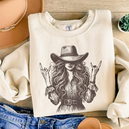 Cowgirl PNG, Sublimation Design - 300 DPI Design for T-Shirt