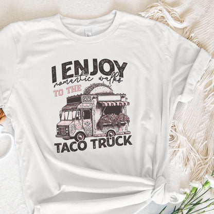 Romantic Walks to Taco Truck PNG, Valentines Day PNG - 300 DPI Design for