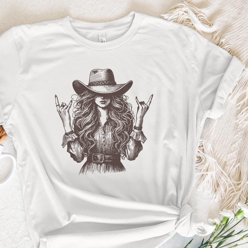 Cowgirl PNG, Sublimation Design - 300 DPI Design for T-Shirt