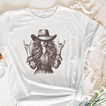 Cowgirl PNG, Sublimation Design - 300 DPI Design for T-Shirt