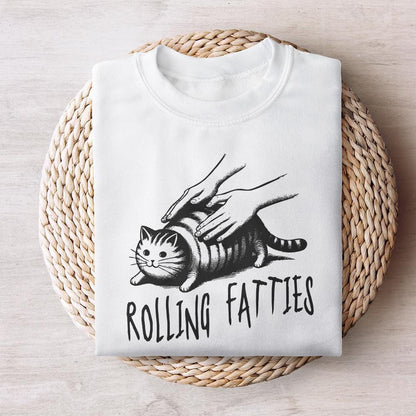 Rolling Fatties Cat PNG, Rolling Fatties Fat Cat - 300 DPI Design for