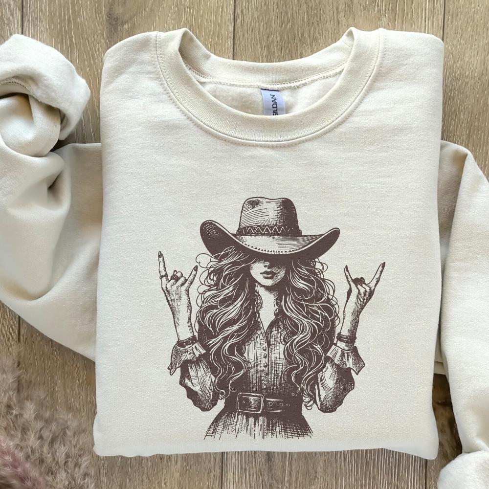 Cowgirl PNG, Sublimation Design - 300 DPI Design for T-Shirt