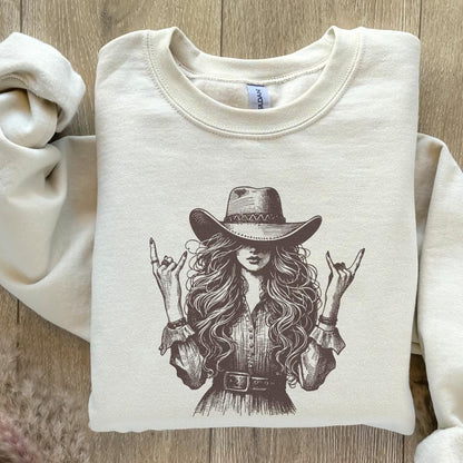 Cowgirl PNG, Sublimation Design - 300 DPI Design for T-Shirt