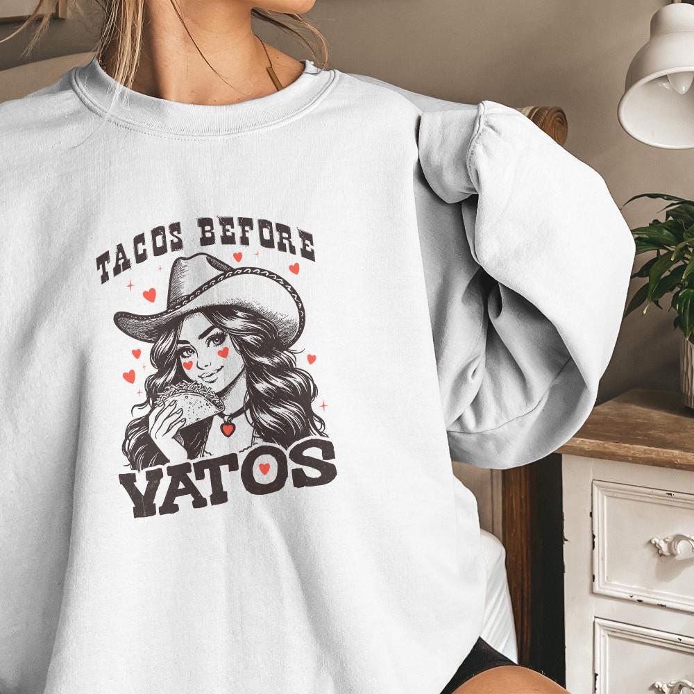 Tacos Before Vatos PNG, Sublimation Designs - 300 DPI Design for T-Shirt