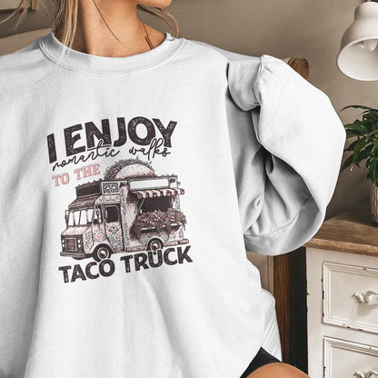 Romantic Walks to Taco Truck PNG, Valentines Day PNG - 300 DPI Design for