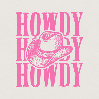 Western Cowgirl PNG, Howdy Southern Design - 300 DPI Design for T-Shirt