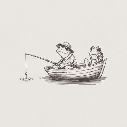 Vintage Frog Clip Art, Frog Sublimation PNG - 300 DPI Design for T-Shirt