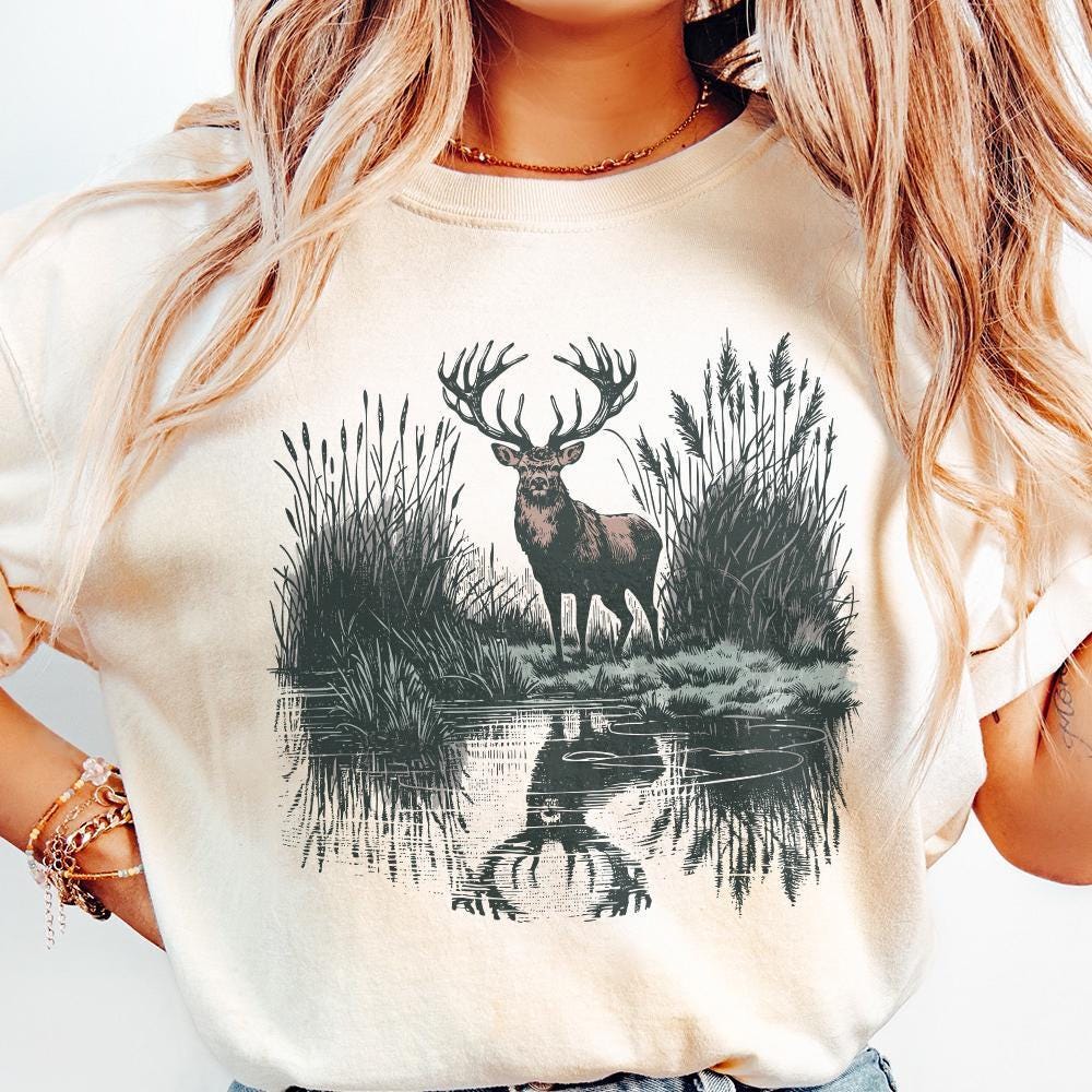 Deer Sublimation Design, Hunting PNG - 300 DPI Design for T-Shirt