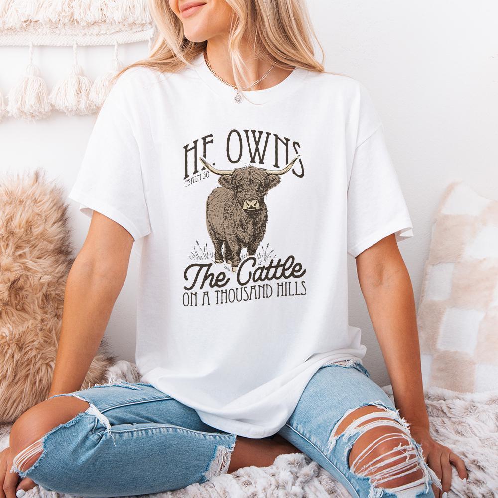 He Owns The Cattle On A Thousand Hills PNG, Christian PNG - 300 DPI