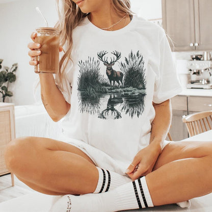 Deer Sublimation Design, Hunting PNG - 300 DPI Design for T-Shirt