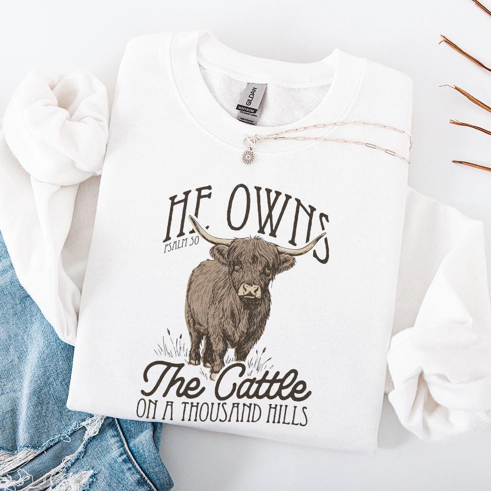 He Owns The Cattle On A Thousand Hills PNG, Christian PNG - 300 DPI