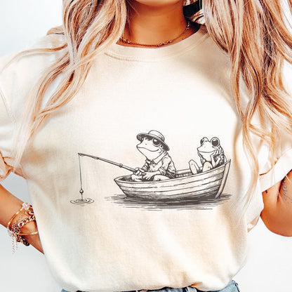 Vintage Frog Clip Art, Frog Sublimation PNG - 300 DPI Design for T-Shirt