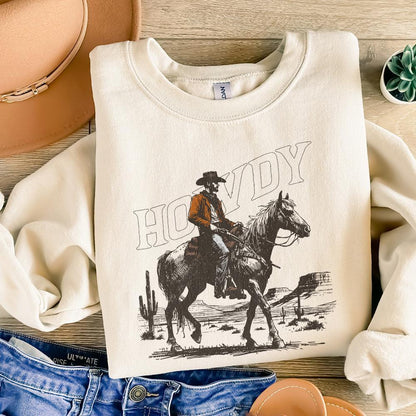 Howdy PNG, Western Sublimation Design - 300 DPI Design for T-Shirt