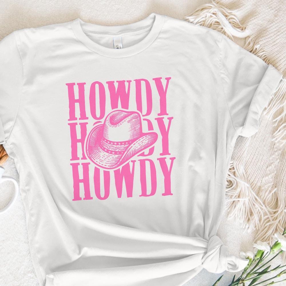 Western Cowgirl PNG, Howdy Southern Design - 300 DPI Design for T-Shirt