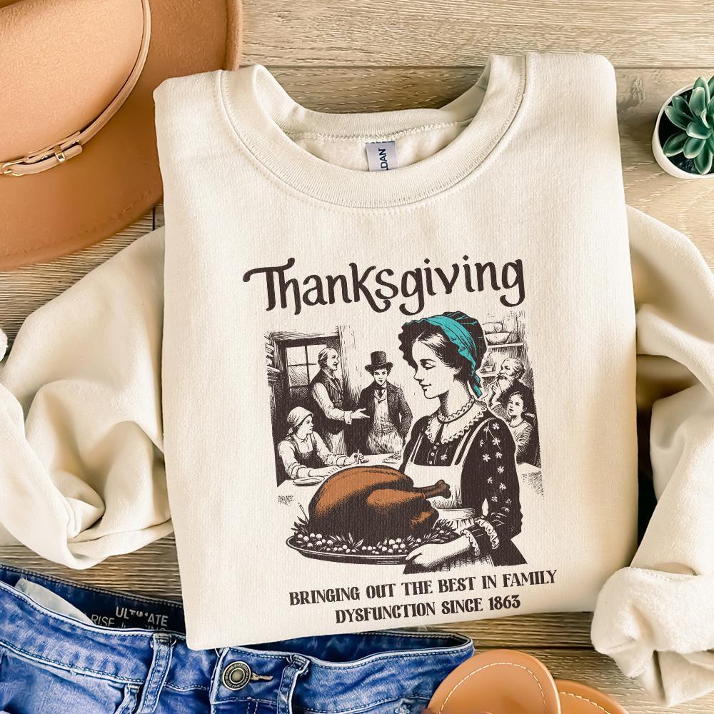 Funny Thanksgiving Family Dysfunctional png, Vintage Thanksgiving PNG -