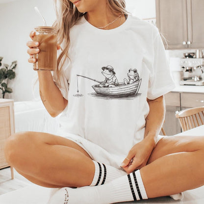 Vintage Frog Clip Art, Frog Sublimation PNG - 300 DPI Design for T-Shirt