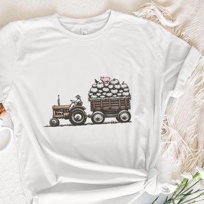 Fall Christian PNG, Tractor Design - 300 DPI Design for T-Shirt