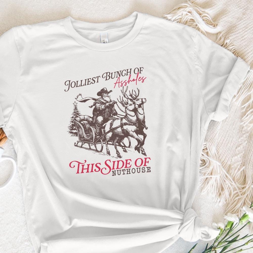 Jolliest Bunch PNG, Funny Christmas PNG - 300 DPI Design for T-Shirt