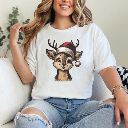 Christmas Reindeer Png, Holly Jolly Png - 300 DPI Design for T-Shirt
