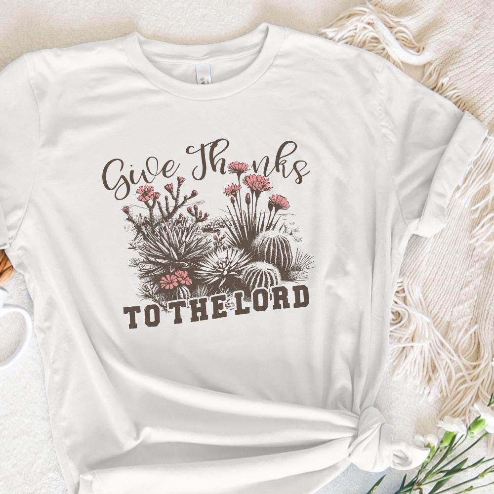 Give Thanks to Lord PNG, Western Thanksgiving PNG - 300 DPI Design for