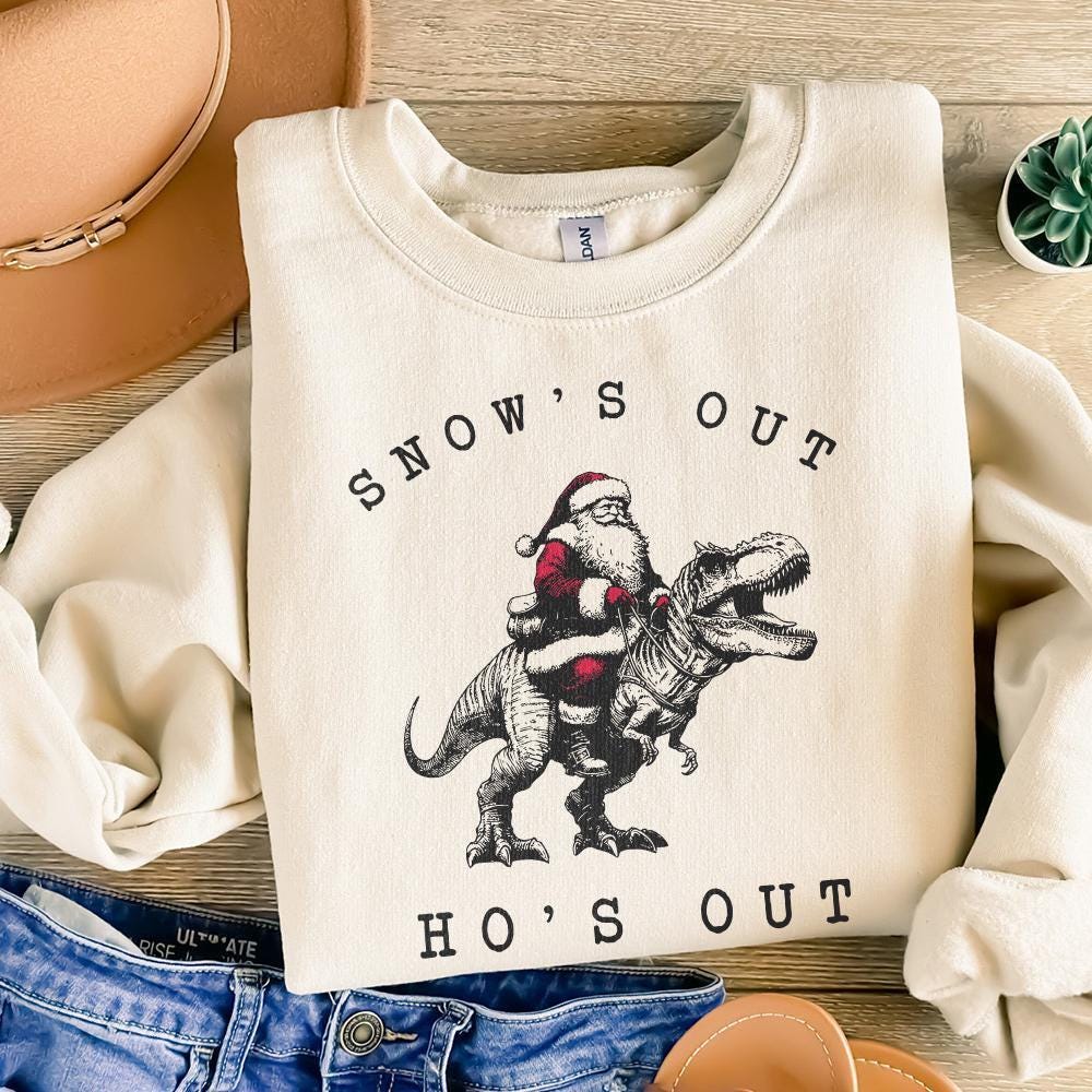 Snow's Out Ho's Out Png, Funny Santa Png - 300 DPI Design for T-Shirt