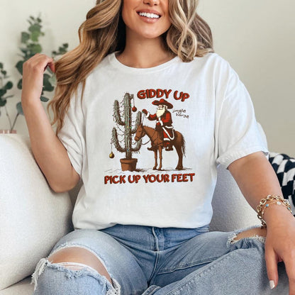 Giddy Up Jingle Horse PNG Digital Download, Western Christmas Design -