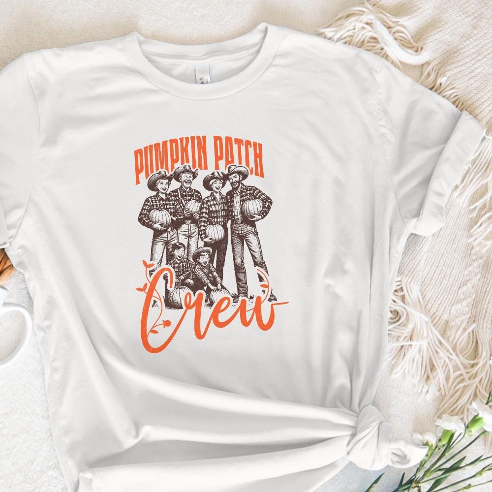 Pumpkin Patch Crew PNG, Cute Halloween Shirt - 300 DPI Design for T-Shirt