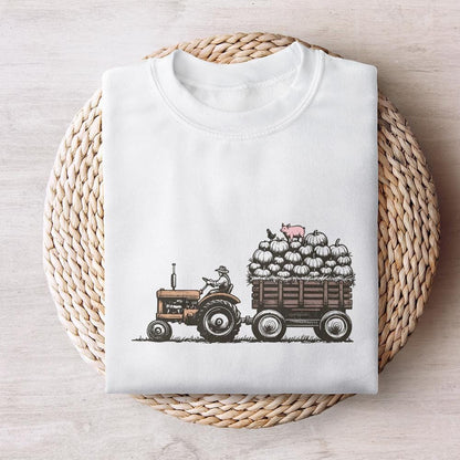 Fall Christian PNG, Tractor Design - 300 DPI Design for T-Shirt