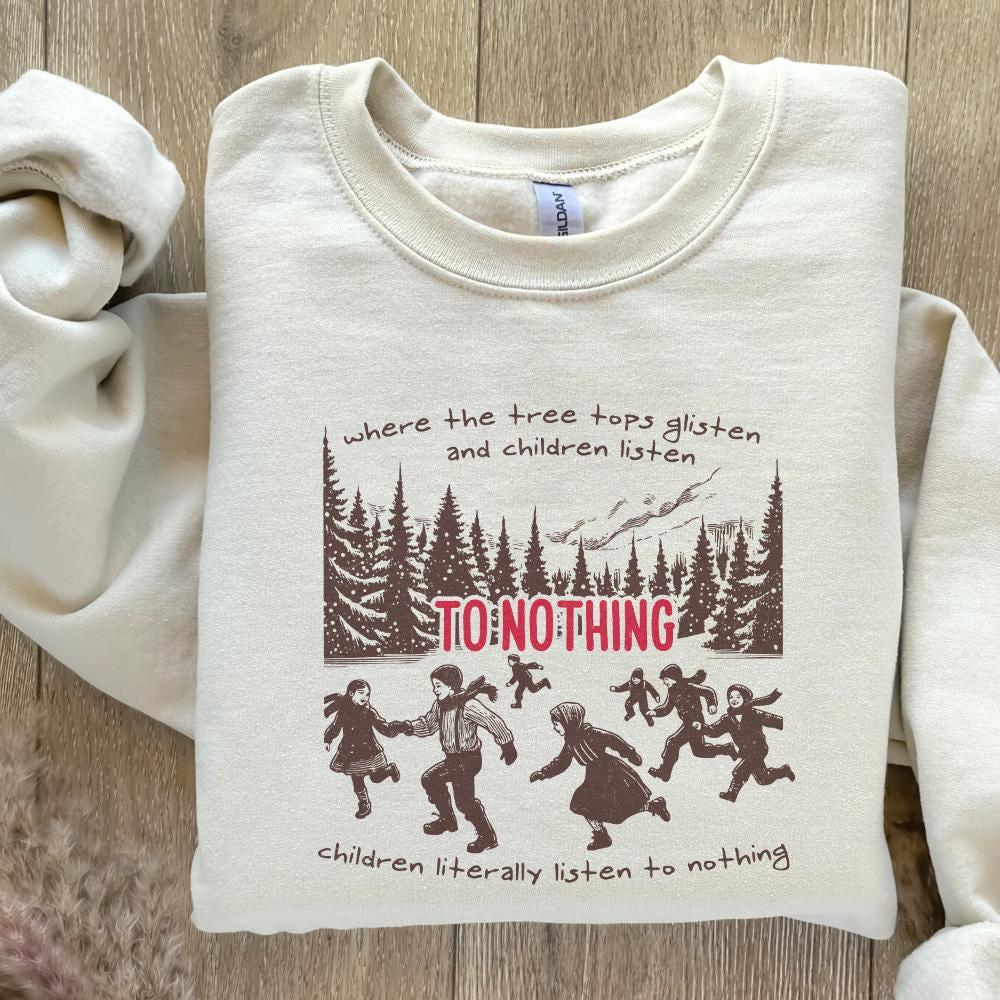 Tree Tops Glisten PNG, Funny Christmas png - 300 DPI Design for T-Shirt