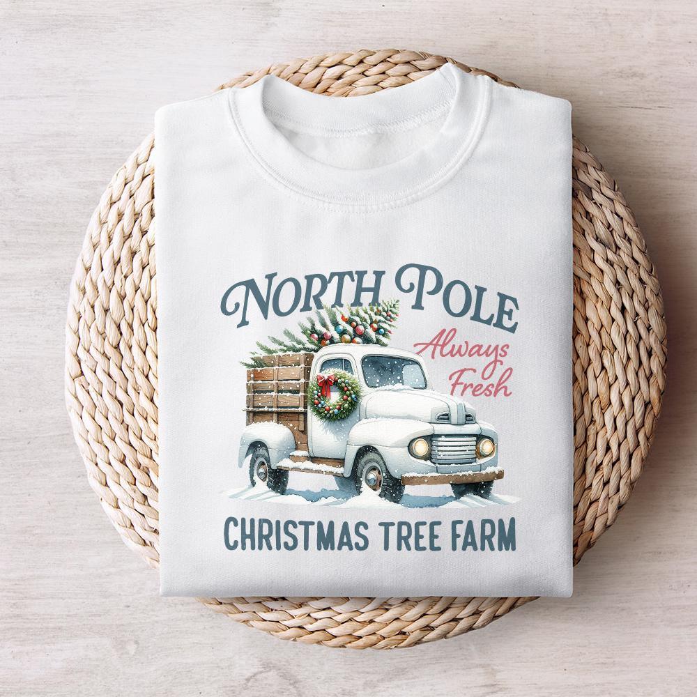 North Pole Sublimation PNG, Christmas Tree Png - 300 DPI Design for T-Shirt