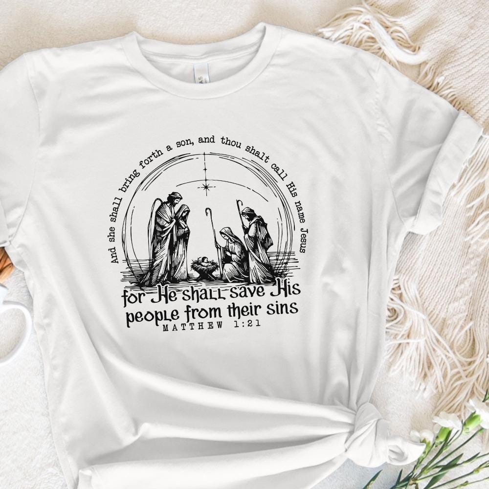Christian Christmas PNG, Nativity Scene - 300 DPI Design for T-Shirt
