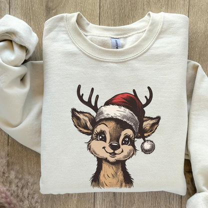 Christmas Reindeer Png, Holly Jolly Png - 300 DPI Design for T-Shirt