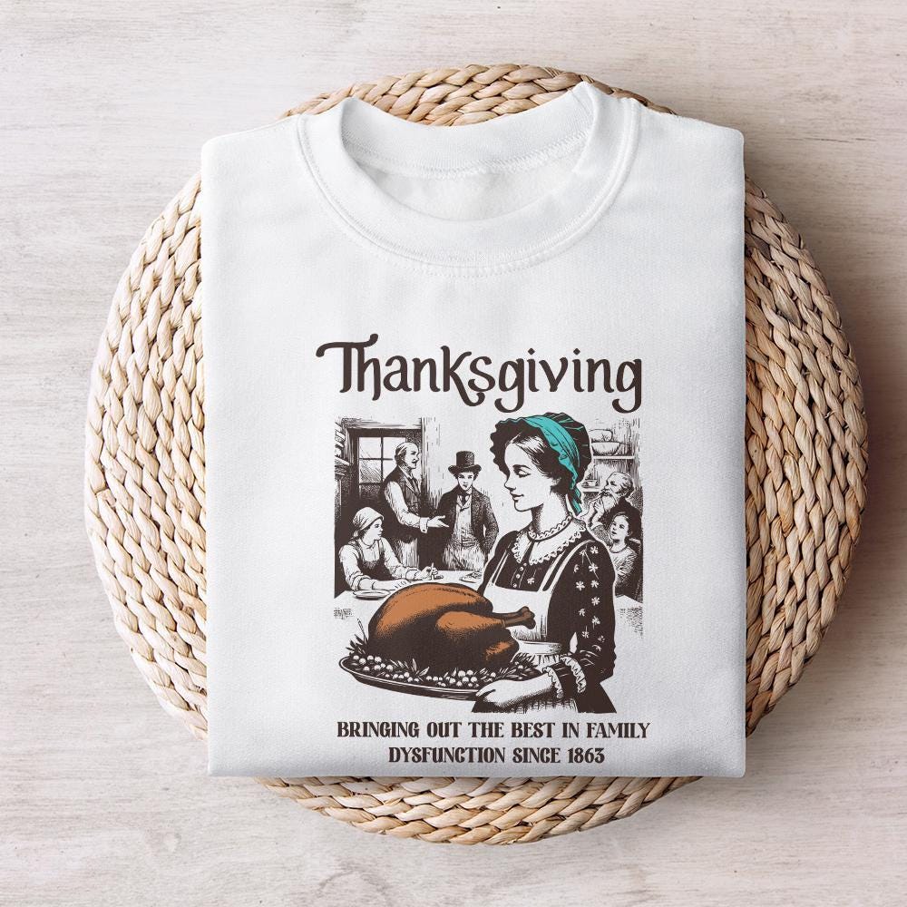 Funny Thanksgiving Family Dysfunctional png, Vintage Thanksgiving PNG -