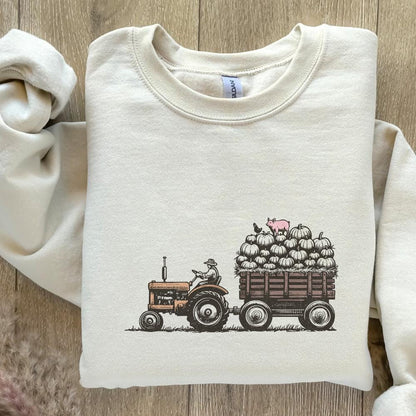 Fall Christian PNG, Tractor Design - 300 DPI Design for T-Shirt