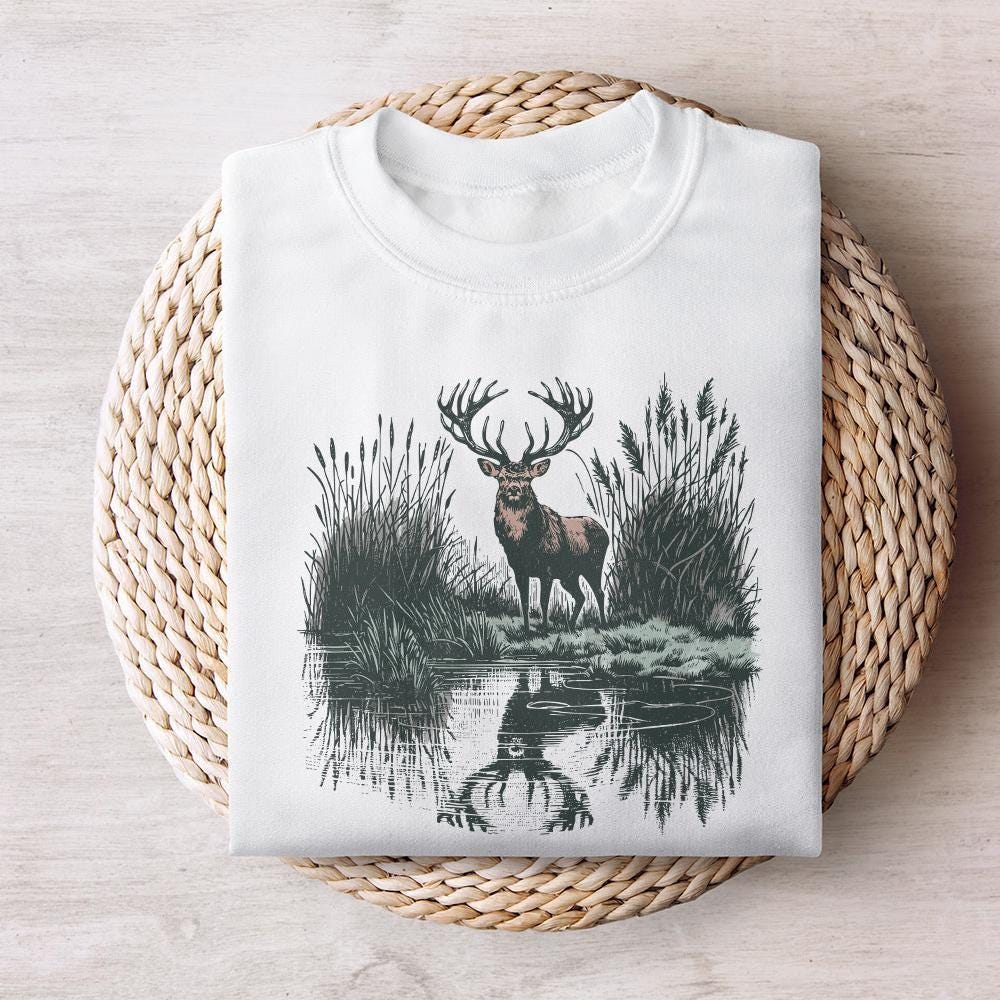 Deer Sublimation Design, Hunting PNG - 300 DPI Design for T-Shirt