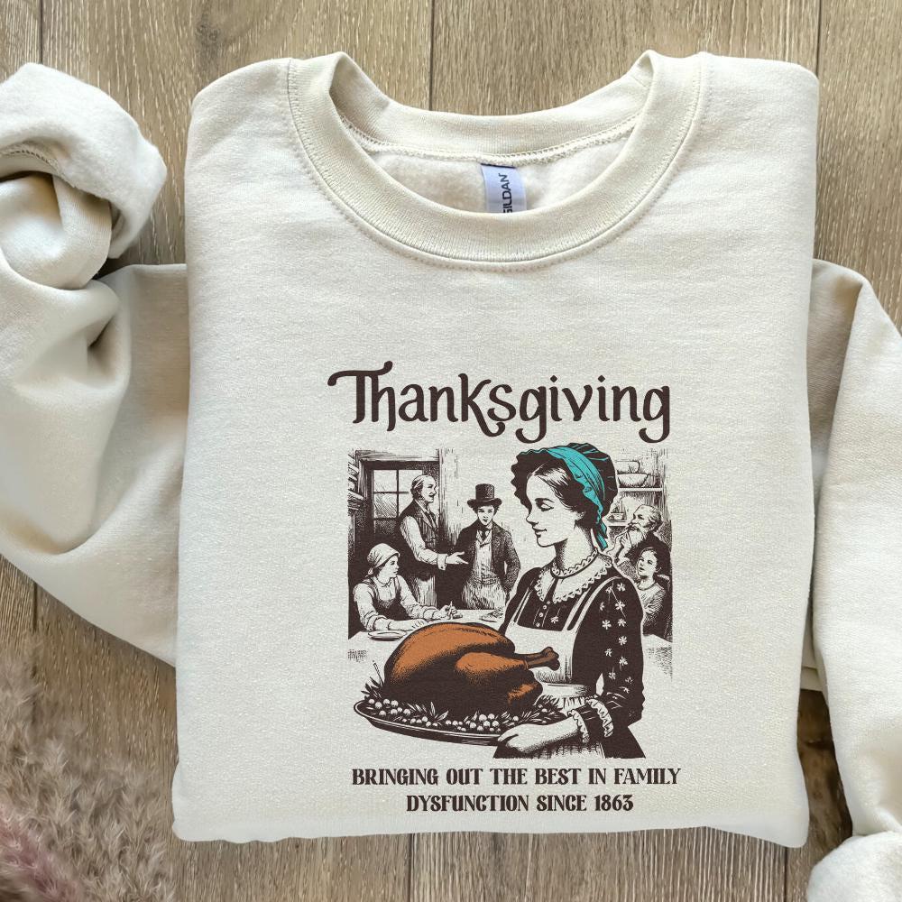 Funny Thanksgiving Family Dysfunctional png, Vintage Thanksgiving PNG -