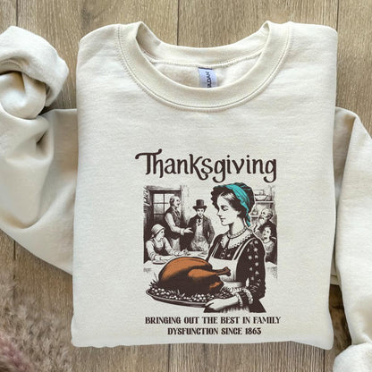 Funny Thanksgiving Family Dysfunctional png, Vintage Thanksgiving PNG -