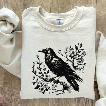 Raven Clipart PNG, Gothic Art Illustration - 300 DPI Design for T-Shirt