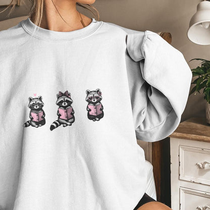 Book Lover PNG, Reading Raccoon PNG - 300 DPI Design for T-Shirt