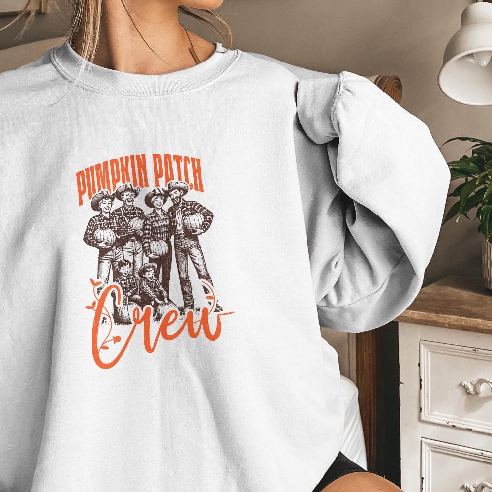 Pumpkin Patch Crew PNG, Cute Halloween Shirt - 300 DPI Design for T-Shirt