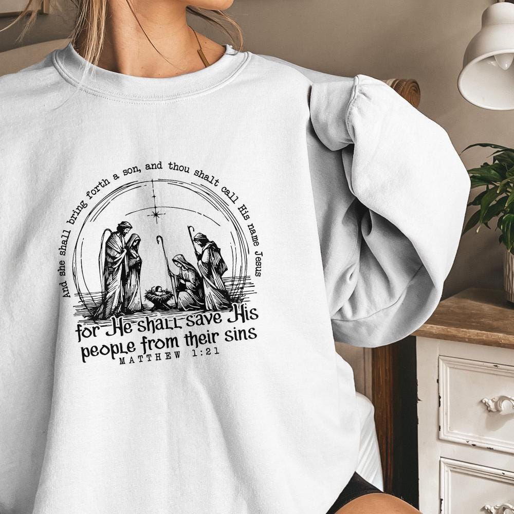 Christian Christmas PNG, Nativity Scene - 300 DPI Design for T-Shirt