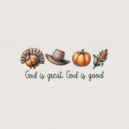 God is Great God is Good PNG, Instant Download - 300 DPI Design for T-Shirt