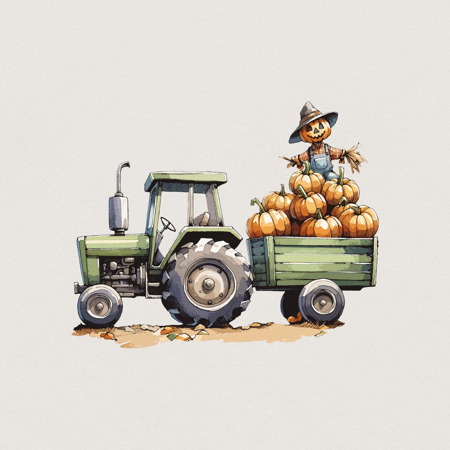 Fall Tractor PNG, Sublimation Designs - 300 DPI Design for T-Shirt