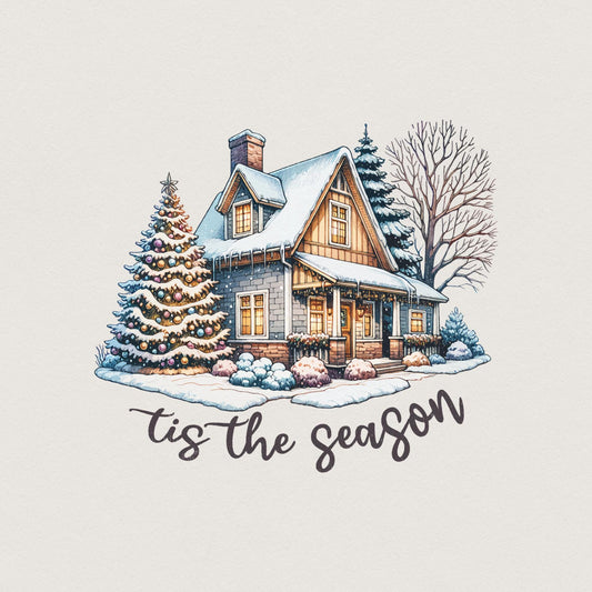 Tis the Season Png, Retro Christmas Png - 300 DPI Design for T-Shirt