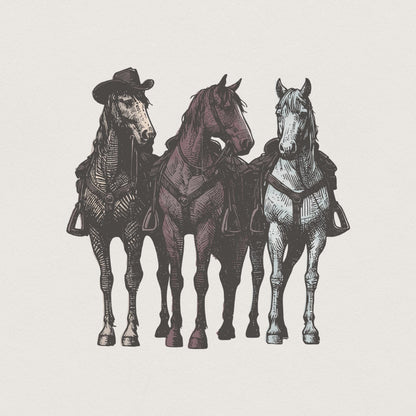 Western Horse PNG, Western Sublimation - 300 DPI Design for T-Shirt