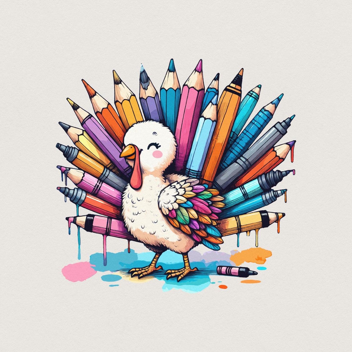Thankful Teacher PNG, Thanksgiving Turkey Teacher - 300 DPI Design for