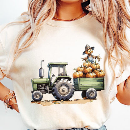 Fall Tractor PNG, Sublimation Designs - 300 DPI Design for T-Shirt
