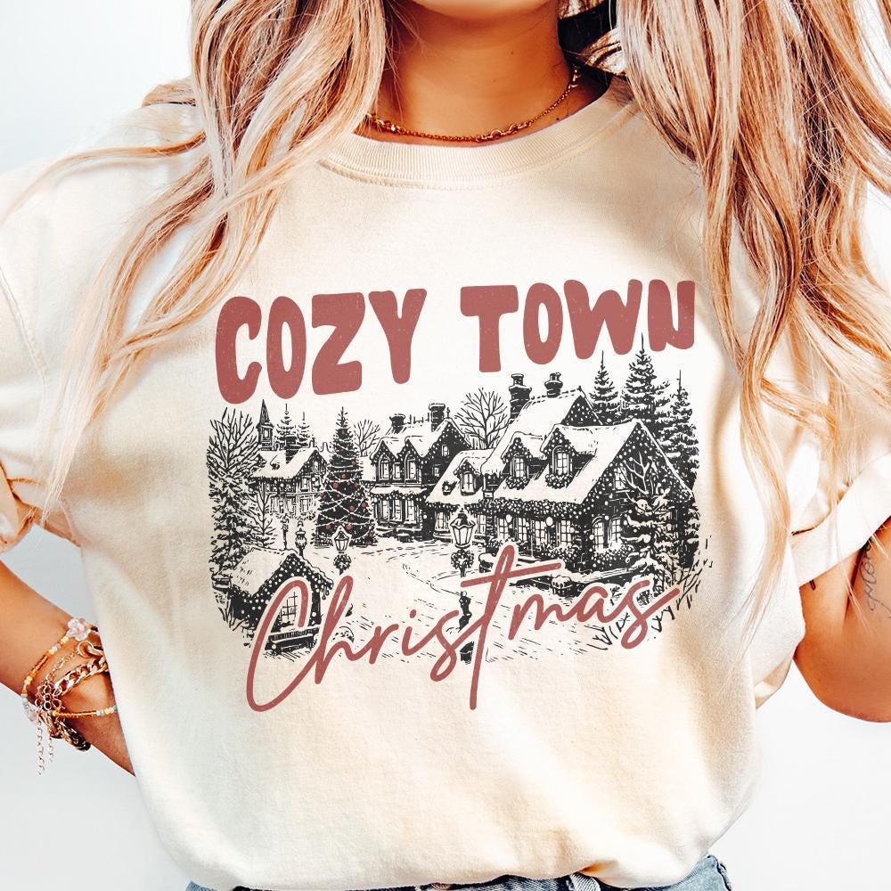 Cozy Town Christmas PNG, Retro Christmas Png - 300 DPI Design for T-Shirt